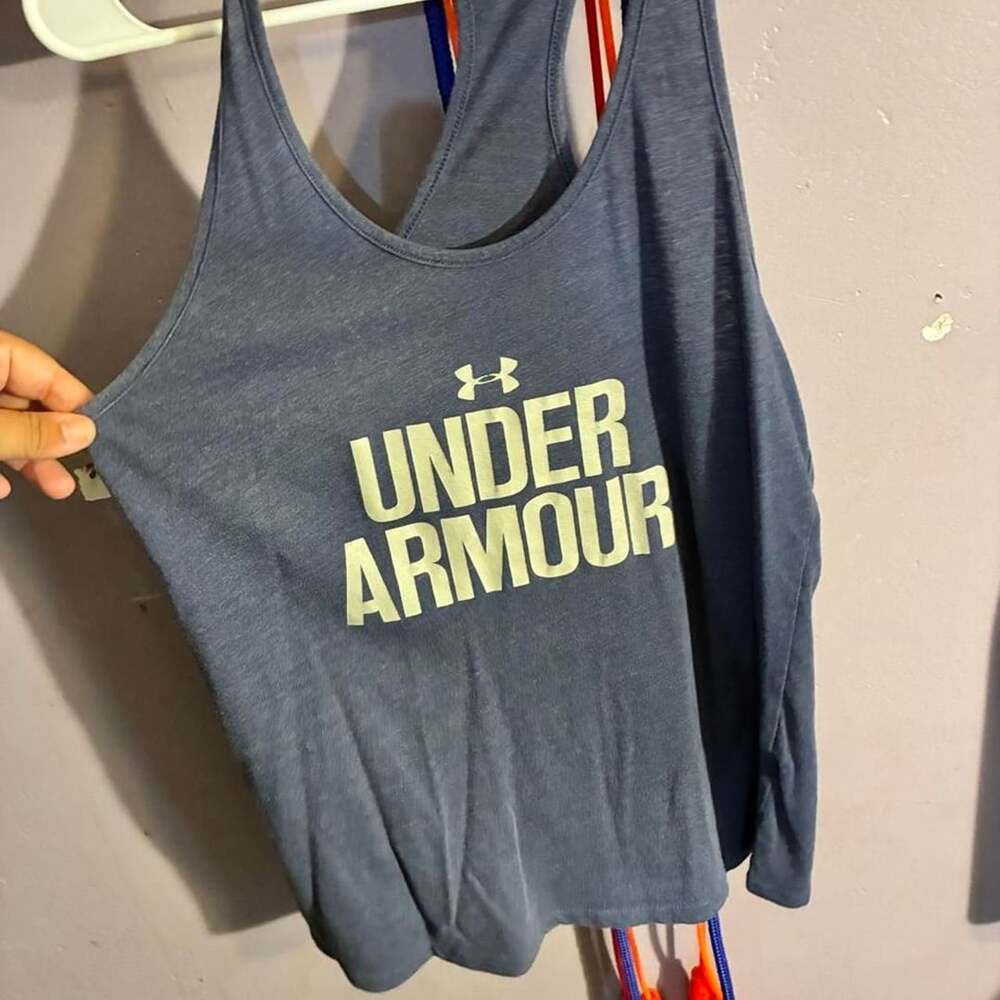 Under Armour Heathered Blue Tank Top Medium